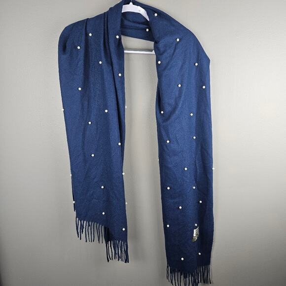 Sky Cashmere Virgin Wool Blue Pearl Scarf - Picture 1 of 5